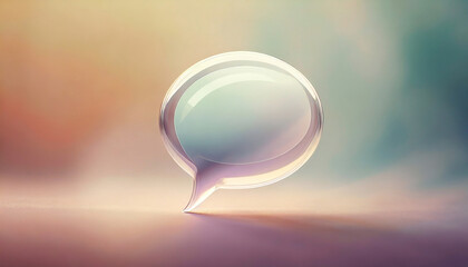 Bubble message, 3d online chat with speech or talk object for social media post.