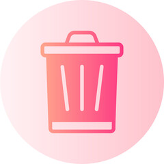 trash bin gradient icon