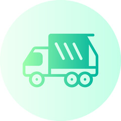 garbage truck gradient icon