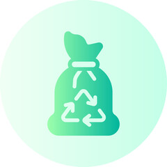waste bag gradient icon