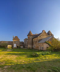 Fototapeta na wymiar Chateau de Bissy-sur-Fley too Chateau de Pontus de Tyard, Bissy-sur-Fley, Burgundy, France