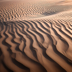 Abstract patterns in the sand created by the wind.