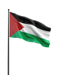Palestine Flag isolated on transparent background. PNG file, cut out