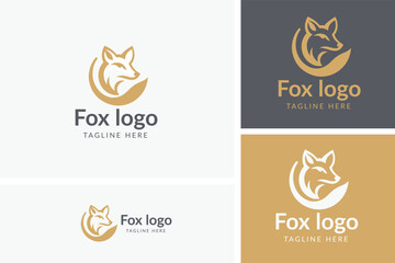 Elegant Fox Logo Designs in Earthy Tones