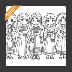 children illustration for drawing book