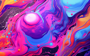 Colorful liquid abstract background,created with Generative AI tecnology.