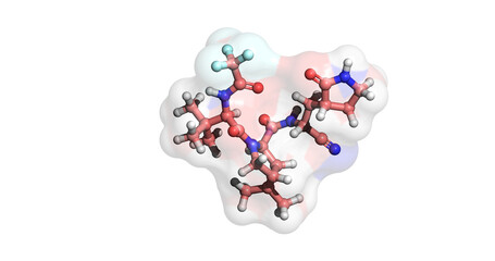 Nirmatrelvir, protease inhibitor druf against mild-to-moderate COVID-19, 3D molecule 4K 