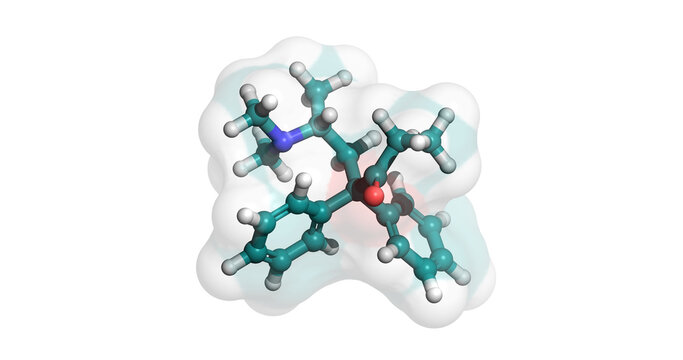 Methadone, opioid analgesic drug for severe pain and opioid addiction treatment, 