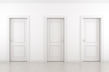 White room and white door, a mysterious door worth searching for.