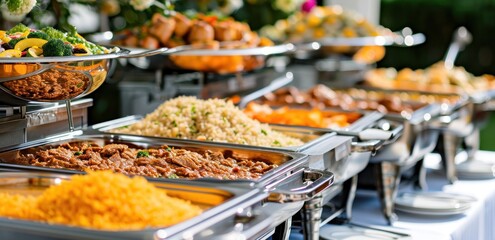 banquet catering in san diego county, mecca food services - obrazy, fototapety, plakaty