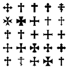Set cross vector symbol flat style.