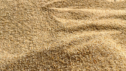 Quartz Sand Texture, Background macro texture of beach sand, wet quartz sea sand texture