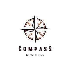 Compass Icon Logo Design Template