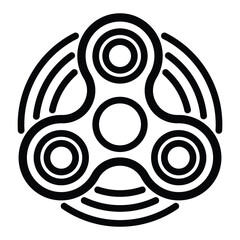 fidget spinner icon for graphic and web design