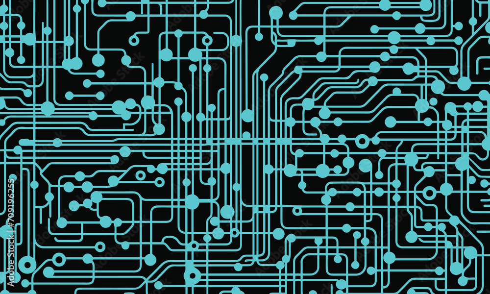 Poster electronic abstract circuit board technology processing science background vector design