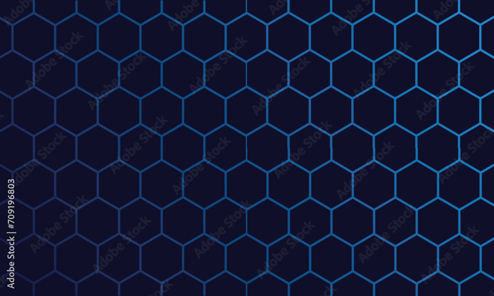 Poster abstract technology digital blue hexagon pattern , science technology background vector design