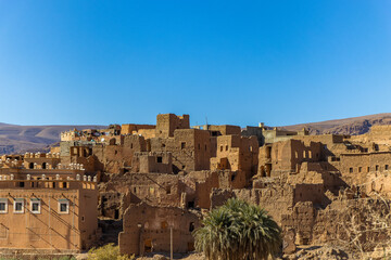 Tinghir, Draa Tafilalet, Morocco. View of the town of Tinghir.