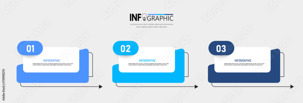 Aufkleber presentation business infographic template vector.