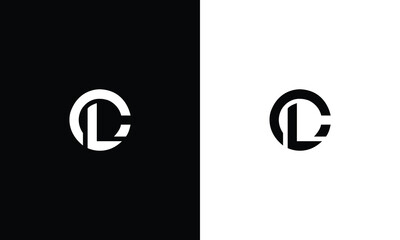 Letter CL simple monogram logo deign - obrazy, fototapety, plakaty