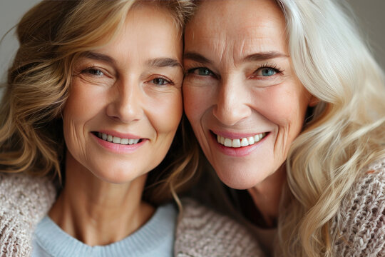 Family Bonds: Smiling Mother and Daughter Portrait