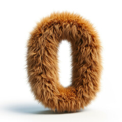 Adorable Brown Zero in Soft Fur on a White Canvas