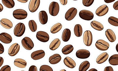 coffee beans background pattern design