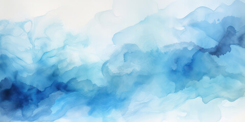 Abstract Watercolor Paint Splash: Textured Blue Background Design