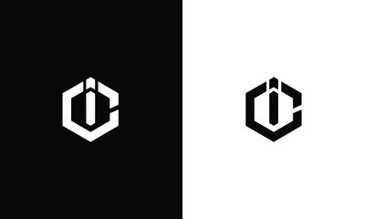 ic ci Letter Business Logo Design Alphabet Icon Vector Symbol