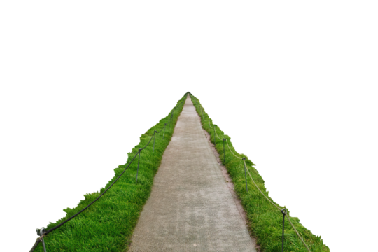 stone pavement with grass, isolated png	