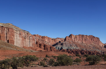 Fototapeta premium Scenic Capitol Reef National Park Utah Winter Landscape