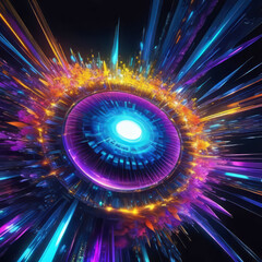 Digital abstract background of technological processes, neural networks and artificial intelligence from graphic shapes, abstract backgrounds for design,