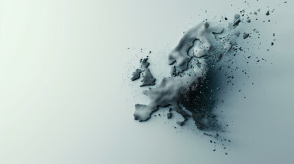 map of Europe isolated on white background