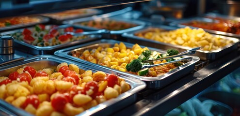 buffet food service at a business