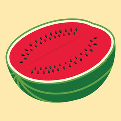Watermelon fruit for healthy food for body. Symbol of Palestine state. 