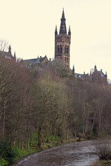 Urban Serenity: Glasgow's Towering Charm Overlooking the River