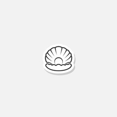 Pearl logo icon sticker isolated on gray background