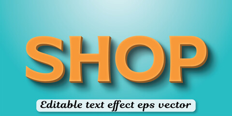 Shope 3d text effect editable 3d Style