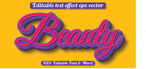  Beauty red color 3d text effect editable 3d Style