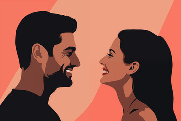couple looking at each other