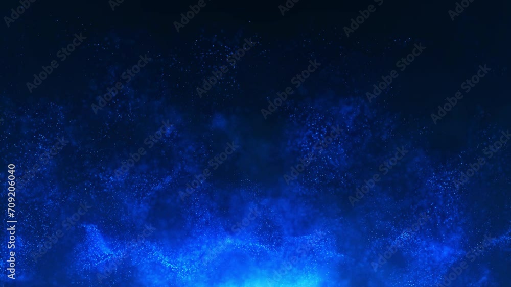 Poster wave of particles. futuristic dots pattern on dark background. big data digital code. technology or 