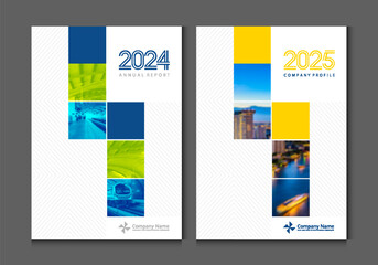 Cover design annual report business catalog company profile brochure magazine flyer booklet poster banner. A4 template design element cover vector. Sample image create with gradient mesh tool.