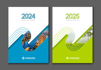 Cover design annual report business catalog company profile brochure magazine flyer booklet poster banner. A4 template design element cover vector. Sample image create with gradient mesh tool. - 709207246