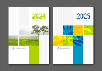 Cover design annual report business catalog company profile brochure magazine flyer booklet poster banner. A4 template design element cover vector. Sample image create with gradient mesh tool. - obrazy, fototapety, plakaty