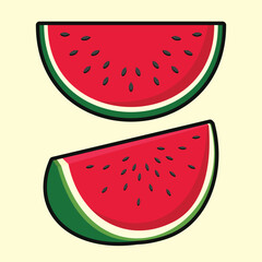 Watermelon fruit for healthy food for body. Symbol of Palestine state. 