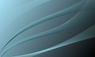 blue business lines wave curves with smooth gradient abstract background