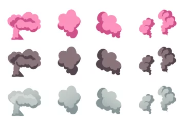 Rolgordijnen Smell cloud bad stink smelly armpit isolated set. Vector flat graphic design illustration © PrettyVectors