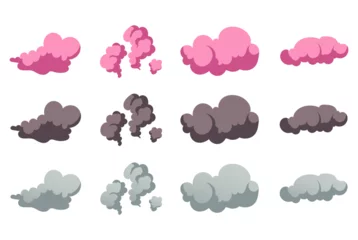 Selbstklebende Fototapeten Smell cloud bad stink smelly armpit isolated set. Vector flat graphic design illustration © PrettyVectors