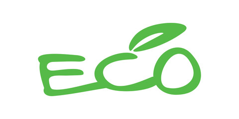 eco logo vector illustration. green leaf sign and symbol.