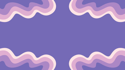 purple background with waves frame corner