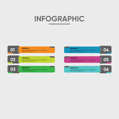 Vector flat timeline professional steps infographic